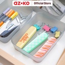 AZKO Stora 18x13x4.5 Cm Set 3 Pcs Organizer Laci - Abu-Abu
