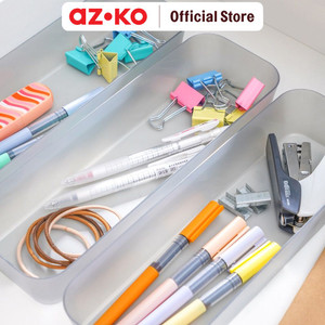 AZKO Stora 26x8.5x4.5 Cm Set 3 Pcs Organizer Laci - Abu-Abu