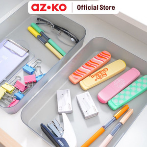 AZKO Stora 26x18x4.5 Cm Set 2 Pcs Organizer Laci - Abu-Abu