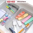 AZKO Stora 26x18x4.5 Cm Set 2 Pcs Organizer Laci - Abu-Abu