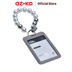 AZKO Ataru Holder Id Card Dengan Beads - Abu-Abu