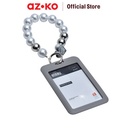 AZKO Ataru Holder Id Card Dengan Beads - Abu-Abu