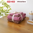 AZKO Forhom Set 4 Pcs Handuk Mandi & Olahraga - Pink/Cokelat