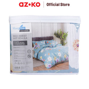 AZKO Sleeplite 120X200 cm Set 3Pcs Seprai Single Polyester Kirei - Biru