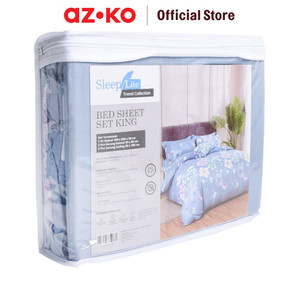 AZKO Sleeplite 180X200 cm Set 5 Pcs Seprai King Poly Buttercup - Biru