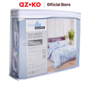 AZKO Sleeplite 160X200 cm Set 5 Pcs Seprai Queen Poly Buttercup - Biru