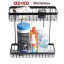 AZKO Stora Rak Dinding Kamar Mandi 2 Tingkat