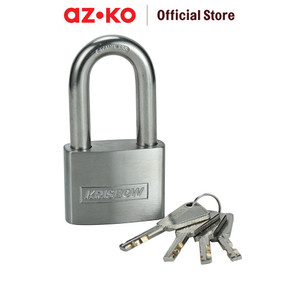 AZKO Krisbow 6 Cm Gembok Stainless Steel Long Shackle - Silver