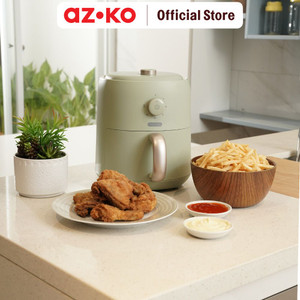 AZKO Memoo 3 ltr Air Fryer Mb-Kz-3001M - Hijau Alat Masak Goreng Pembuat Makanan Penggoreng Tanpa Minyak Elektronik Dapur