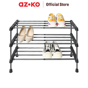 AZKO Stora 93x29x47 Cm Rak Sepatu 3 Tingkat Extendable