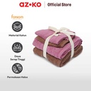 AZKO Forhom Set 4 Pcs Handuk Mandi & Olahraga - Pink/Cokelat
