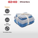 AZKO Forhom Set 4 Pcs Handuk Mandi & Olahraga - Abu-Abu/Biru
