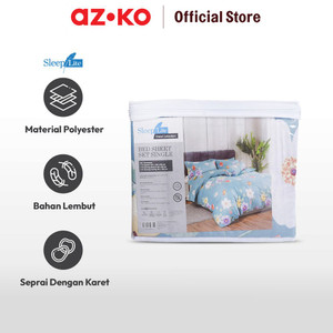 AZKO Sleeplite 120X200 cm Set 3Pcs Seprai Single Polyester Kirei - Biru