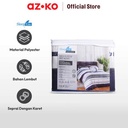 AZKO Sleeplite 180X200 cm Set 5 Pcs Seprai King Polyester Stripe Skye