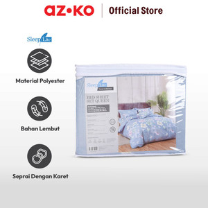 AZKO Sleeplite 160X200 cm Set 5 Pcs Seprai Queen Poly Buttercup - Biru