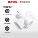 AZKO Krisbow Stop Kontak T Tiga Arah Round