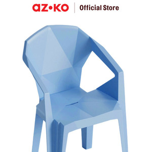 AZKO Soleil Barvita Kursi Teras Plastik - Biru Muda