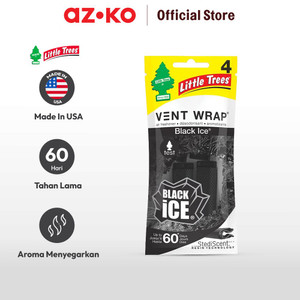 AZKO Little Trees Set 4 Pcs Black Ice Pengharum Mobil Vent Wrap
