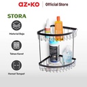 AZKO Stora Rak Dinding Sudut Kamar Mandi 2 Tingkat