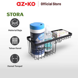 AZKO Stora 30x12x11.6 Cm Rak Dinding Kamar Mandi