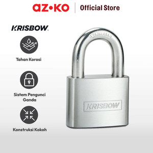 AZKO Krisbow 5 Cm Gembok Stainless Steel - Silver