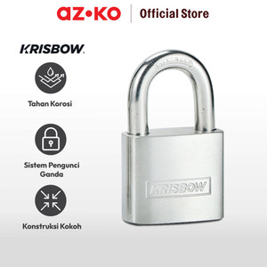 AZKO Krisbow 4 Cm Gembok Stainless Steel - Silver