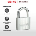 AZKO Krisbow 6.3 Cm Gembok Stainless Steel Brass Cylinder - Silver