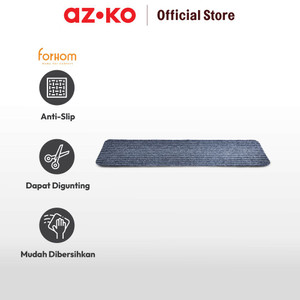 AZKO Forhom 21x76 Cm Alas Pijakan Tangga Antislip Line - Abu-Abu