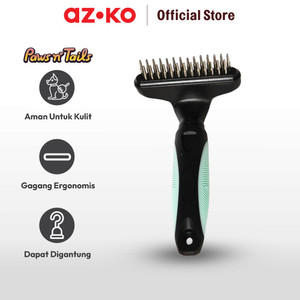 AZKO Paws N Tail Sisir Hewan Pet Comb Dog Cat Shedding Brush Sisir Kucing Anjing Anabul Perlengkapan Kebersihan Hewan Peliharaan