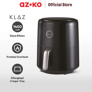 AZKO Klaz 4.5 ltr Air Fryer - Hitam Alat Masak Goreng Pembuat Makanan Penggoreng Tanpa Minyak Elektronik Dapur