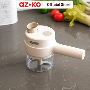AZKO Memoo Alat Penggiling Bumbu Mini 2 In 1 - Putih