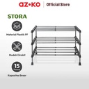 AZKO Stora 93x29x47 Cm Rak Sepatu 3 Tingkat Extendable