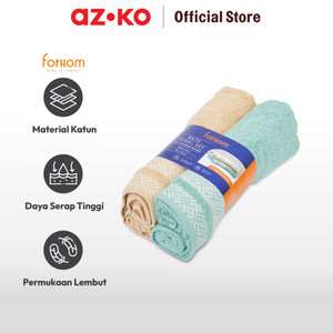 AZKO Indonesia Forhom Set 2 Pcs Handuk Mandi - Hijau Sage/Cokelat