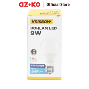 AZKO Krisbow Lumi Bohlam Led 9 Wattt Cool Daylight - Putih
