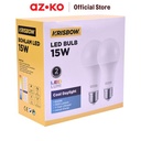 AZKO Krisbow Set 2 Pcs Lumi Bohlam Led 15 Watt - Cool Daylight - 15 Watt