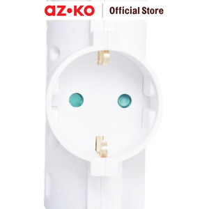 AZKO Krisbow Stop Kontak T Tiga Arah Round