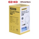AZKO Krisbow Lumi Bohlam Led Sensor Cahaya 9 Watt - Cool Daylight