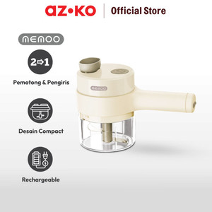 AZKO Memoo Alat Penggiling Bumbu Mini 2 In 1 - Putih