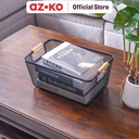 AZKO Stora 36x23x15 Cm Keranjang Penyimpanan Wood Handle - Hitam