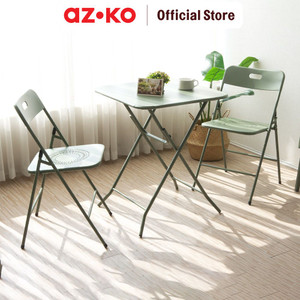 AZKO Soleil Lito Set Kursi & Meja Teras Lipat - Hijau