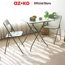 AZKO Soleil Lito Set Kursi & Meja Teras Lipat - Hijau