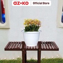AZKO Clover 41 Cm Pot Tanaman Round Basic - Putih