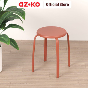 AZKO Soleil Bangku Metal - Merah Terracota