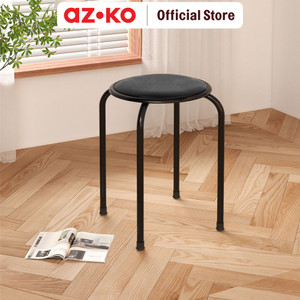 AZKO Soleil Bangku Metal Padded - Hitam
