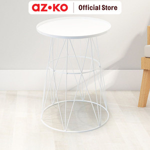 AZKO Soleil Othello Meja Teras Steel - Putih