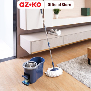 AZKO Proclean Set Alat Pel Putar Dengan Ember 2 In 1 - Biru