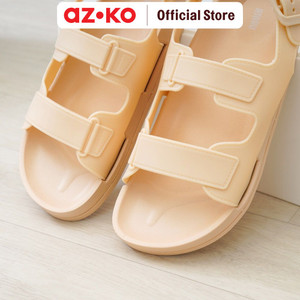 AZKO Ataru Ukuran 38 Sandal Wanita Double Strap - Krem Beige
