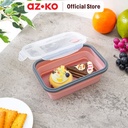 AZKO Ataru 1.2 Ltr Wadah Makanan Silikon - Abu-Abu/Pink