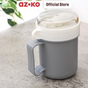 AZKO Ataru 500 ml Wadah Makanan Cylinder - Putih/Abu-Abu