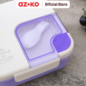 AZKO Ataru 1.1 ltr Wadah Makanan Square - Ungu